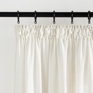 KGORGE Rideau Voilage en Lin - Lot de 2 Rideaux Voilages Galon Fronceur, Decoration Maison Fenetre Chambre Salon Cuisine, Panneaux Draperies Int&eacute;rieurs 140x220cm (LxH), Blanc Naturel (KGORGEHOME, neuf)