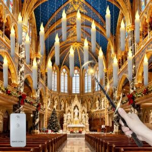 CJBIN 20 Bougie Flottante, LED Bougies Flottantes avec Baguette Magique et T&eacute;l&eacute;commande, Fausse Bougie Floating Candles Sans Flamme, 17 cm Bougies Magiques &agrave; Suspendre pour Halloween No&euml;l F&ecirc;te D&eacute;co (DongGuanShiHaoChengWangLuoKeJiYouXianGongSi, neuf)