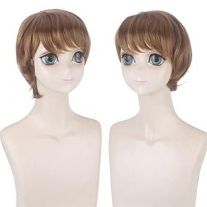 Perruque pour accessoires assortis La Reine des Neiges 2 La Reine des Neiges 2 Christoph Cheveux Courts Brun Mixte Cos Anime Perruque (long zhu tang, neuf)