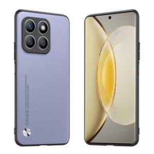 Longstong &Eacute;tui Adapt&eacute; &agrave; Honor 200 Smart/Honor X7C (6.8"), Housse Coque en Cuir M&eacute;tallique de la S&eacute;rie Code - Violet Clair (Longstong, neuf)