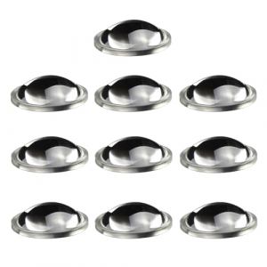 Lot de 10 lentilles convexes plates - Diamètre : 23 mm - Hauteur : 8 mm - Lentille à condensateur optique semi-circulaire - Pour phare de vélo, lampes de poche à focalisation (Spark EU, neuf)