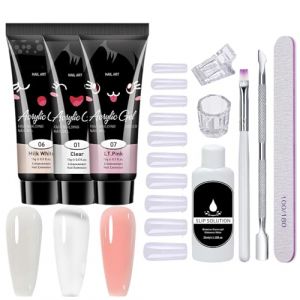 Kit complet de gel et d'extension d'ongles - Outils de manucure pour mariage, vacances, quotidien, voyage, f&ecirc;te, usage domestique (yalidi, neuf)