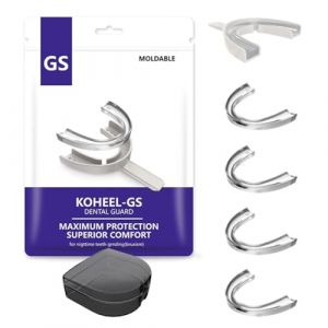 KOHEEL GS Gouttière Dentaire Thermoformable pour Bruxisme, Protège-Dents de Nuit Anti-Grincement et Serrement de Dents, Lot de 5 (Blanc Petit) (antarctic dental care, neuf)