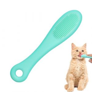 Brosse &agrave; menton pour chat &ndash; Brosse &agrave; dents pour doigt de chat | Nettoyeur de menton de chat en silicone, brosse &agrave; dents pour hygi&egrave;ne buccale des doigts de chiot, brosse &agrave; dents en silicone pour chiens (zihaok, neuf)