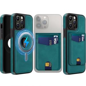 MOBESV 2 in 1 Coque en Cuir pour iPhone 13 Pro Max avec Portefeuille Support, &Eacute;tui Magn&eacute;tique Compatible avec MagSafe, Housse avec Porte Cartes &Eacute;l&eacute;gant (Bleu Clair) (NineFox, neuf)