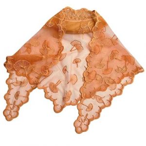 SLXLYH Écharpe à cheveux florale en dentelle blanche pour adultes - Créatif et élégant - Orange (anbeidianzi, neuf)