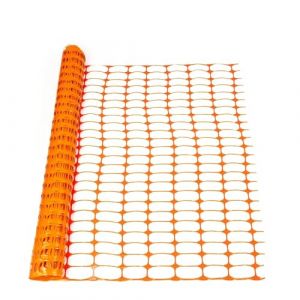 KARAT Barrière en rouleau Chester, Filet de sécurité en plastique réutilisable, Filet robuste de signalisation et de protection, Clôture de construction, Grillage enclos orange 50 m L x 1 m H, 100g/m² (Velvet Trading, neuf)