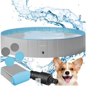 tectake® Piscine pour Chien Piscines a Balle Piscine autoportée Pliable Ø160cm Jeu Exterieur & intérieur pour Chien & Chat Jouet pour Chiens Jeux d'eau Jardin Salon (Made4Home SAS, neuf)