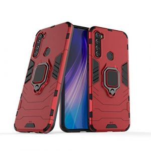 Max Power Digital Coque pour Xiaomi Redmi Note 8T Housse Antichoc avec Anneau Rotatif Aimant Etui Magn&eacute;tique Rigide Dure Armure Bague Support Armure Renforc&eacute;e (Xiaomi Redmi Note 8T, Rouge) (Max Power Digital, neuf)