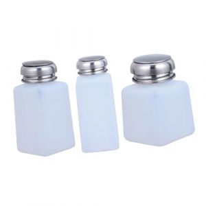 STOBAZA 3 pi&egrave;ces Lot de Bouteilles &agrave; Liquide Rechargeables avec Pompe Aluminium et Flacons Push Type Anti-statique pour Stockage Eau et Solvants Utilisation Chimique et M&eacute;dicale (Vitong, neuf)