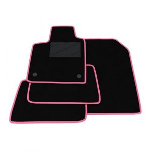 Set de Tapis de Voiture compatibles avec Renault Twingo 2 2007-2014 | Tapis sur Mesure en Moquette, Tapis Voiture sur Mesure, Bordure Fuchsia (Somer Car, neuf)
