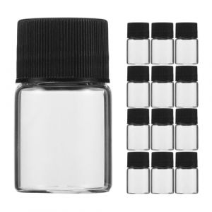 IMIKEYA 40 Mini-Flacons en Verre Transparent 5 Ml Bouchons Blancs et Bouchons Int&eacute;rieurs &Eacute;tanches Flacons D&rsquo;&Eacute;chantillons Rechargeables pour Huiles Essentielles Parfums et Cosm&eacute;tiques (Elsy Abbas, neuf)