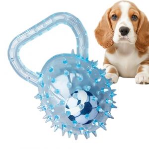 Kixolazr Balles Crépitantes pour Chiens | Jouet À Mâcher Interactif en Caoutchouc Doux,Balle À Picots Jouet À Mâcher | pour Nettoyage Dents Stimulation Enrichissement Soulagement Ennui Lancer (unerkde, neuf)