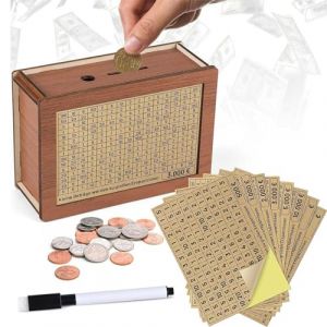 SansRealmL Tirelire, bo&icirc;te de Rangement Vintage Caisse d'&eacute;pargne, Caisse d'&eacute;pargne avec v&eacute;rification num&eacute;rique Aide &agrave; l'habitude d'&eacute;pargner pour Les Adultes et Les Enfants (500 &euro; - 10 000 &euro;) ﻿ (Sans Realm, neuf)