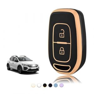 TOOMUME Coque Clé TPU, Etui Clé Étui Clé Adapté pour Renault Twingo Clio Symbol Kwid Dacia Logan Sandero Stepway Duster Dokker Lodgy, Couvre Clef Cache Cle Voiture Telécommande - Smart Key (TOOMUME, neuf)