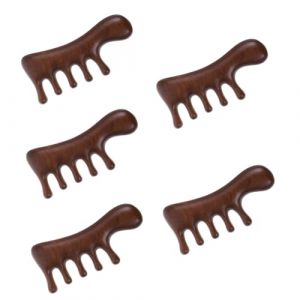 Peigne, 5 pièces peigne en bois de santal peigne à dents larges peigne de massage portable peigne démêlant for cheveux bouclés peigne démêlant en bois peigne à cheveux en bois peigne en bois peigne de (ZGHKJDP, neuf)