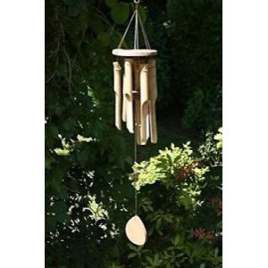 Siesta Bali Carillon &agrave; Vent en Bambou Petit Format (Purity Style, neuf)