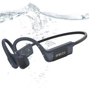 IFECCO Casque Conduction Osseuse Natation, IP68 Ecouteur Piscine pour Nager Bluetooth 5.4 Oreille Ouverte avec Micro, Lecteur MP3 32 Go de M&eacute;moire pour Natation, Course &agrave; Pied, Cyclisme (IFECCO FR, neuf)