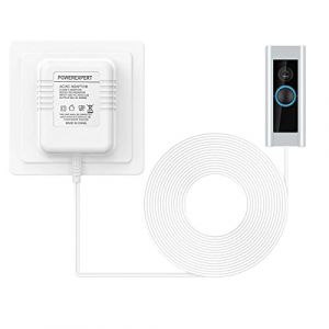 Transformateur de sonnette 24V/500mA, adaptateur d'alimentation secteur c&acirc;ble de transformateur accessoires pour la maison intelligente compatible avec la sonnette vid&eacute;o Ring (Blanc - 3M) (cloudsesh, neuf)