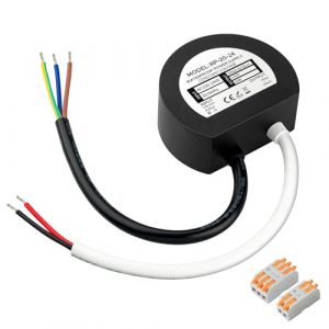 Karyoosi Transformateur LED 24V, IP67 étanche LED Transfo 20W 0.83A, Driver Rond 220V à 24V pour Éclairage Intérieur et Extérieur (chunzhiyuan, neuf)