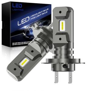 JOSHF Ampoule H7 LED, 100W 32000LM H7 LED Kit Phares pour Voiture et Moto, 6500K Lumi&egrave;re Blanche 1:1 Mini Taille 600% Luminosit&eacute;, Feux de Croisement/Feux de Route Plug and Play, 2 Pi&egrave;ces (JOSHF, neuf)