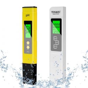 Flintronic Testeur de qualité de l'eau, Testeur pH Mètre 4 en 1 et TDS&EC Mètre Température, pH-mètre avec Écran LCD, résolution Haute précision 0,01, pour eau Potable, Piscine, Aquariums (flintronic®-eu, neuf)
