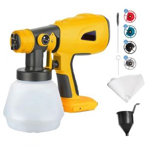 Pistolet à Peinture sans Fil Compatible avec la Batterie DW 20V, Pistolet à Peinture Manuel électrique avec 4 Buses 3 Modes de pulvérisation pour la Peinture des Murs et des Meubles (cooponmile, neuf)