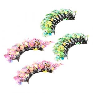 FOMIYES 2 faux cils 3d cils de maquillage de sc&egrave;ne de maquillage tige de coton en plastique (Yaoys, neuf)