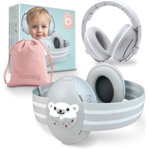 BOOOPY &reg; Casque Anti Bruit Bebe - Casque Anti-Bruit Enfant - R&eacute;duction Bruit de 25 dB Accessoire Bebe Naissance Protection Auditive Concert Avion lieu bruyant Pour B&eacute;b&eacute; 0 &agrave; 4 Ans Cadeau Bebe 1 An (ISB GROUP, neuf)