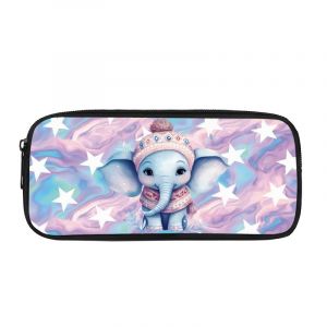 Kuiaobaty Trousse à crayons pour enfants, fournitures scolaires, sac de rangement, trousse à crayons mignonne pour fille et garçon, grande trousse à stylos, Éléphant étoilé, Cartable (pandaQQas, neuf)