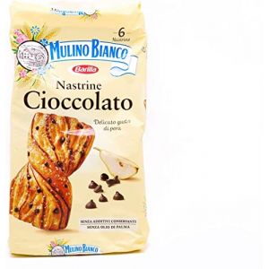 Mulino Bianco Biscuits Nastrine Cioccolato au goût délicat de poire - Snack sucré pour 240 g (ItalianTaste, neuf)