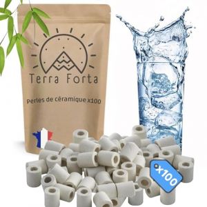 100 perles de c&eacute;ramique Bio purificateur d'eau naturel robinet pour le calcaire &eacute;conomique et ecologique lave linge lave vaisselle bouilloire carafe gourde bouteille (TerraForta, neuf)