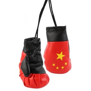 Hwtcjx Mini Gant Boxe, Gants de Boxe, Boxing Gloves, Le Porte-clés du Design de Drapeau, Accessoires de Miroir intérieur, Cadeau (Chine) (Ygdein, neuf)