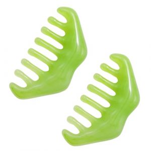 Yinluluna Lot de 2 peignes de massage en r&eacute;sine, peigne Guasha portable pour gratter le cuir chevelu, outil de massage multifonction pour la relaxation, les soins de la t&ecirc;te, la th&eacute;rapie m&eacute;ridienne ou (YL CHUNMEI, neuf)