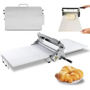 FJYAWEN Laminoir &agrave; P&acirc;te Professionnel, Laminoir &agrave; P&acirc;te Feuillet&eacute;e R&eacute;versible Et Rouleau &agrave; Fondant, Laminoir Manuel, &eacute;paisseur R&eacute;glable De 0 &agrave; 25 Mm, Laminoir &agrave; P&acirc;te Pliable,60&times;30cm (FWENWEN, neuf)