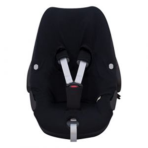 JYOKO KIDS Housse pour siège auto bébé en coton compatible avec Maxi COSI Pebble 360 Y FamilyFix 360 (Black Series) (JYOKO, neuf)