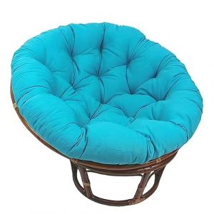 Yahbrra Coussin de Fauteuil Papasan, Sol Rembourré pour Pivotant, Papasan Rond, en Polyrotin Diamètre 100 Cm et Épaisseur du 10 Meubles Rotin Chaises Jardin Fleurs Rondes ( Color : Blue , Size : 40*40 (ZFYT SHOP, neuf)