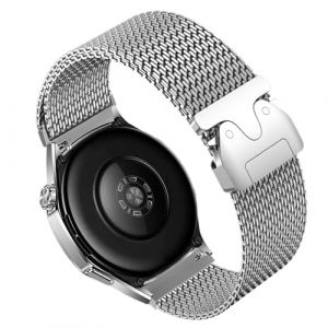 OUTPUTBT 22mm Bracelet M&eacute;tal Compatible avec Amazfit Bip 6 5/Balance/GTR 4/Garmin Venu 3 2/Huawei Watch Gt 5 4/Samsung/Fossil/Ticwatch/Suunto/Polar/COROS/Xiaomi Remplacement Acier inoxydable (OUTPUTBEAUTY, neuf)
