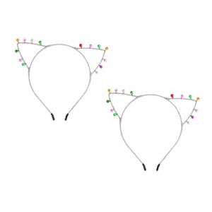 BELLIFFY 2 Pi&egrave;ces Serre-t&ecirc;te Oreilles de Chat M&eacute;tal avec Clochette Accessoires Cheveux Fille Lot de Design Adorable pour F&ecirc;te et Cosplay (Hunation, neuf)