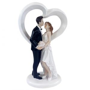 KNBMCAV Figurines de G&acirc;teau de Mariage, Couple de Mari&eacute;s, Figurine D&eacute;corative pour G&acirc;teau de Mariage, D&eacute;coration de G&acirc;teau de Saint-Valentin, D&eacute;coration de Mariage (REFLECT MINGXING LTD, neuf)
