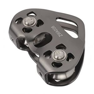 Poulie de Tyrolienne, Poulie à Double Roulement Portable en Aluminium D'aviation pour L'alpinisme (Huidel, neuf)