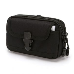 Étui de Ceinture Pochette Téléphone Holster,Grande Pochette Smartphone,Sacoche Ceinture Homme Multi-usages Utilitaire Poche Taille Sac.Convient à la Vie Quotidienne (Noir) (CRSUSUKJ, neuf)