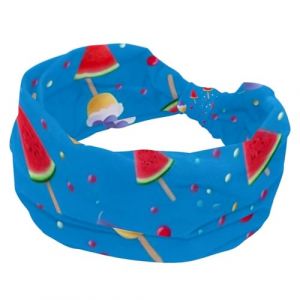 1 Pack Pastèque Glace Elastique Doux Tissu Antidérapant Femmes Mode Bandeaux Doux Doux Large et Élégant Pour Toutes Les Occasions (GRBXVHD, neuf)