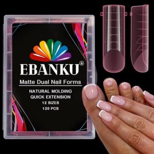 EBANKU 120PCS Poppit Ongle Kit, R&eacute;utilisable Capsule Americaine Ongle Gel Nail d'extension Kit Rose Longue Carr&eacute; Faux Ongles Couverture Compl&egrave;te, PMMA Gel Pose Manucure pour Femme Fille (EU-Prominer, neuf)