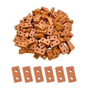 LEEQBCR 50 PCS Mini Briques,mini brique de construction,Red Mini Briques Miniatures pour DIY Fairy Garden Dollhouse Decor(rouge) (LEEQ EU, neuf)