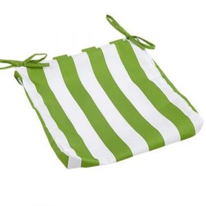JORTUIO Housse de Coussin de Chaise Imperméable 40x40 50x50 45x45 cm, Housses de Coussin de Siège de Jardin,Amovibles, pour Intérieur et Extérieur, Terrasse Meubles(Green Stripe,43x40x5 cm) (Danansentt Shop, neuf)