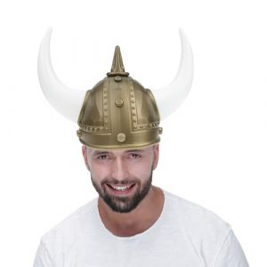 WOFASHPURET Casque Viking Adulte Corne De B&oelig;uf Pour D&eacute;coration De F&ecirc;te Et Costume Viking Homme Ou Femme (Leiyun, neuf)