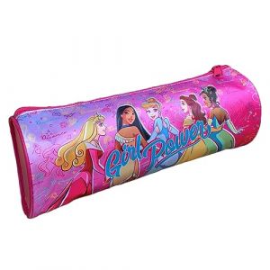 CARTOON Tombolino, trousse scolaire ronde, école, papeterie, organisateur de crayons, couleurs, fuchsia, 22 x 8 x 8 cm, Princesses (1) (Madricarts, neuf)