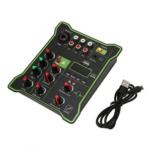 Mini Table de Mixage Audio, Table de Mixage Audio Professionnelle sans Perte en Alliage D'aluminium, Table de Mixage Compacte Multifonctionnelle à 3 Alimentations pour Live, (Dpofirs, neuf)
