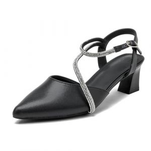 WUIWUIYU Escarpins Femme Bout Ferm&eacute; Chaussures de C&eacute;r&eacute;monie Mariage Sandales &Eacute;l&eacute;gantes Chaussure -Noir 43 (wuiwuiyu, neuf)
